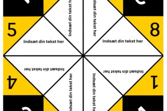 Flip flapper skabelon til dansk