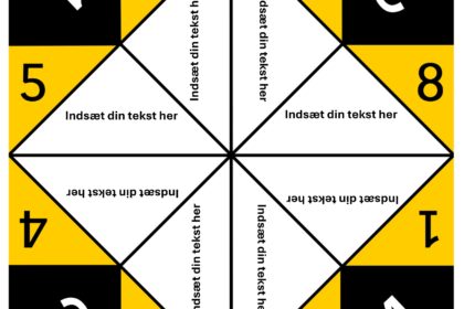 Flip flapper skabelon til dansk